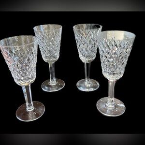 Waterford Alana Sherry Glasses 5" Signed Set of 4
